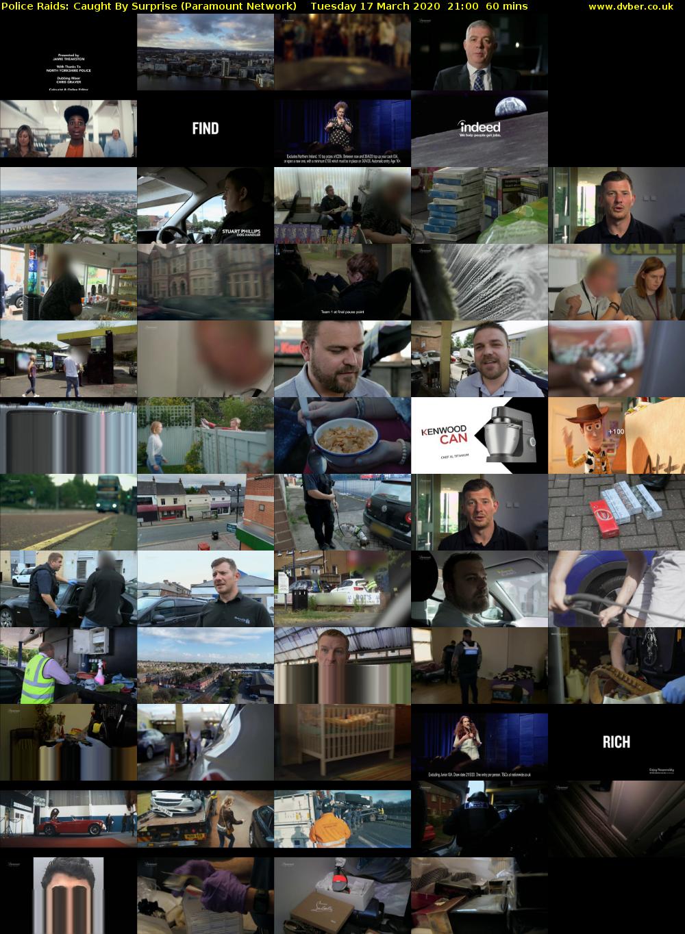 Police Raids: Caught By Surprise (Paramount Network) Tuesday 17 March 2020 21:00 - 22:00