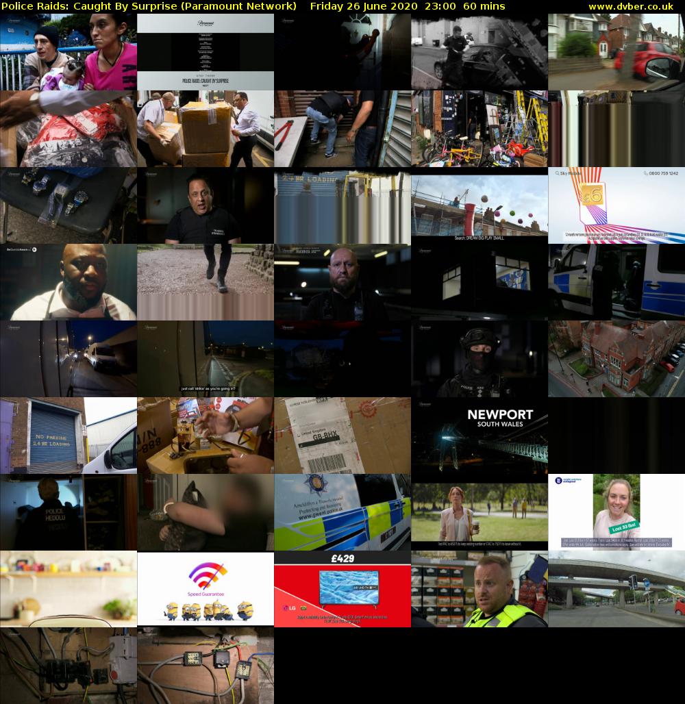 Police Raids: Caught By Surprise (Paramount Network) Friday 26 June 2020 23:00 - 00:00