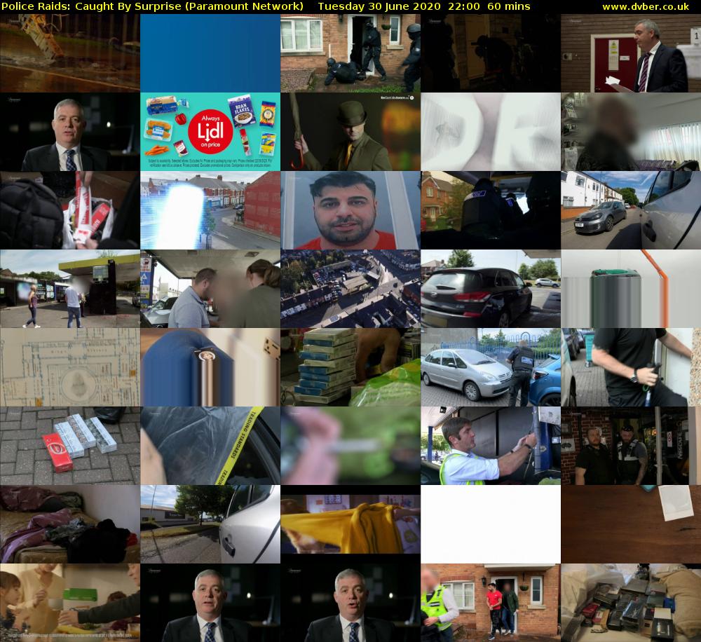 Police Raids: Caught By Surprise (Paramount Network) Tuesday 30 June 2020 22:00 - 23:00