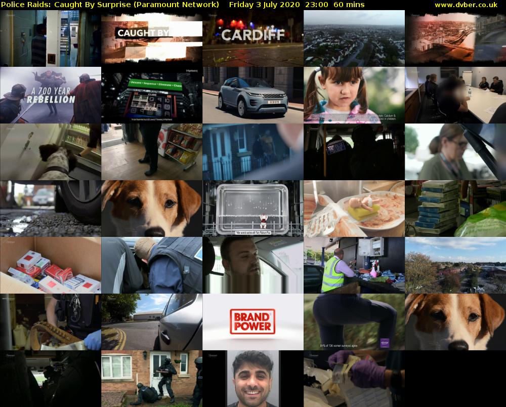 Police Raids: Caught By Surprise (Paramount Network) Friday 3 July 2020 23:00 - 00:00