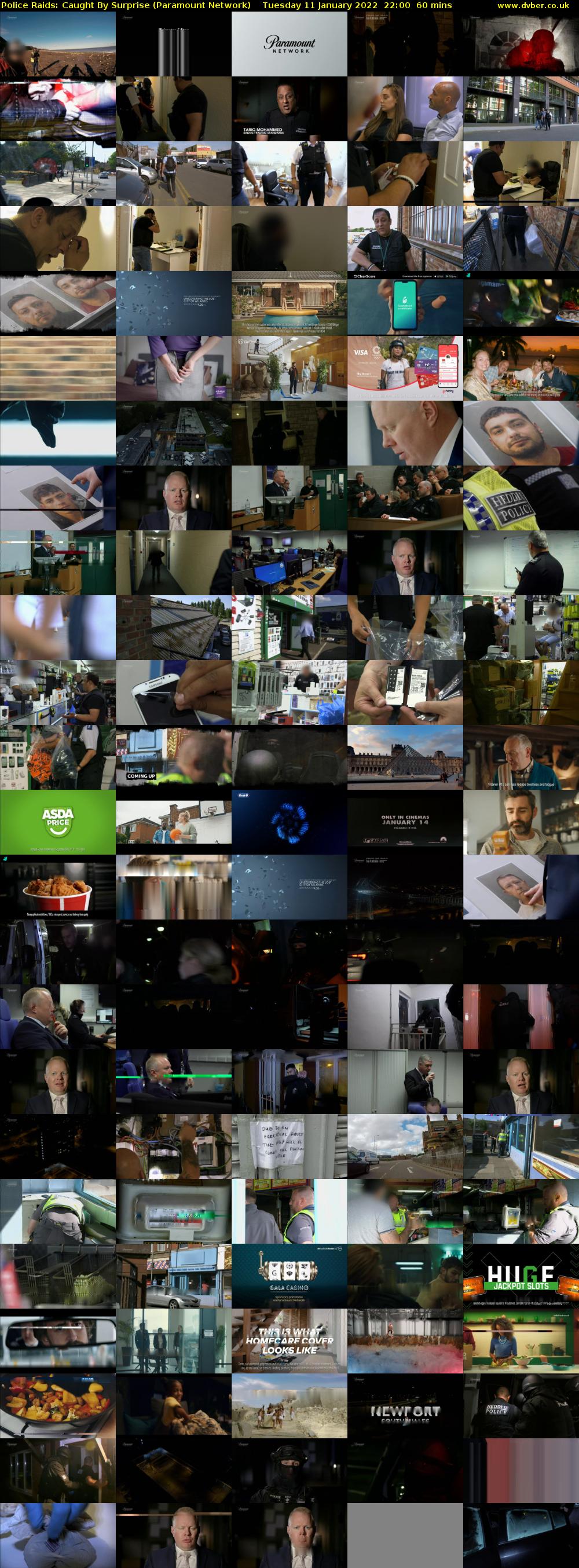 Police Raids: Caught By Surprise (Paramount Network) Tuesday 11 January 2022 22:00 - 23:00