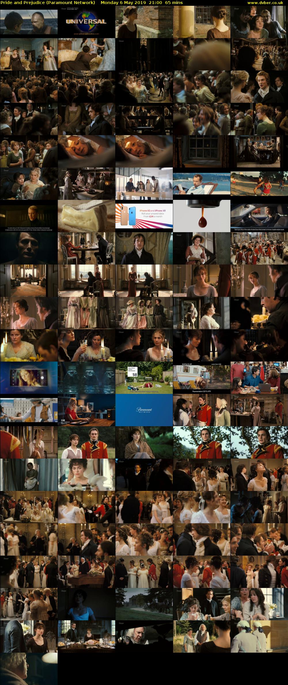 Pride and Prejudice (Paramount Network) Monday 6 May 2019 21:00 - 22:05