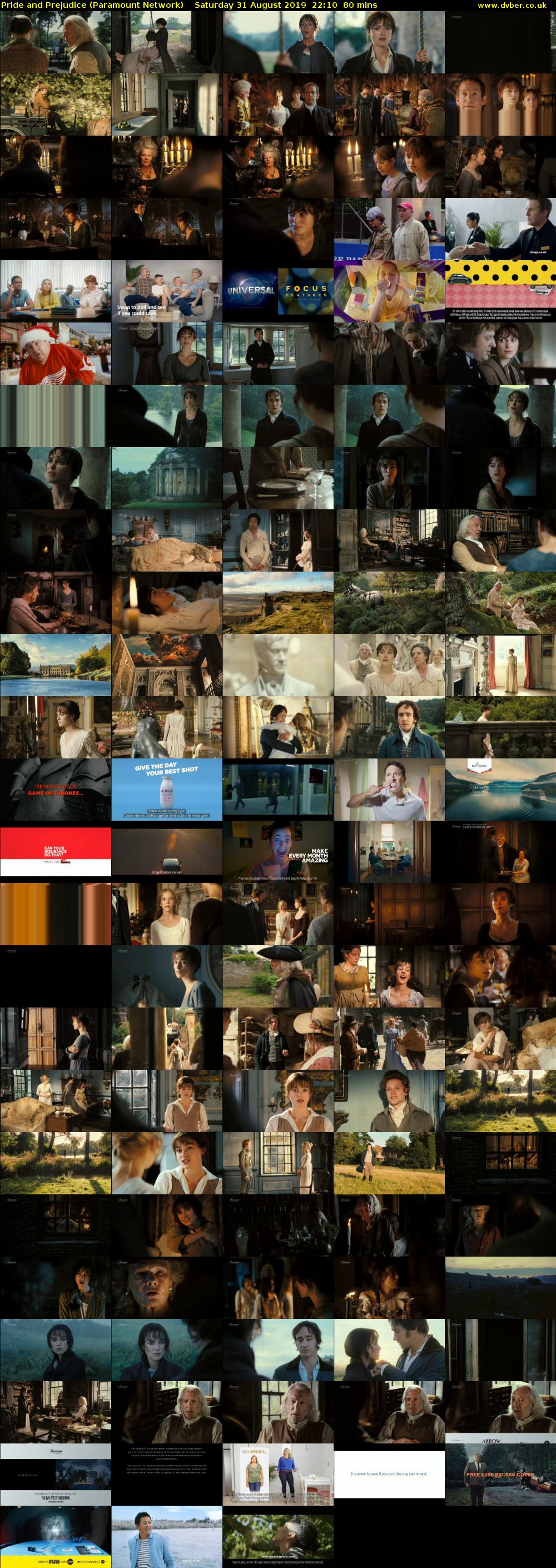 Pride and Prejudice (Paramount Network) Saturday 31 August 2019 22:10 - 23:30