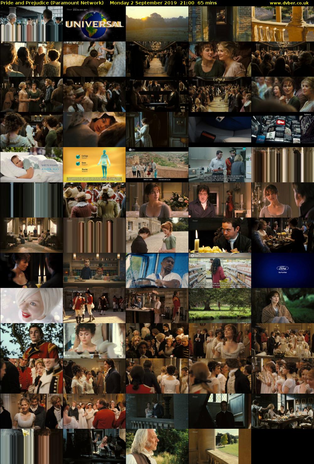Pride and Prejudice (Paramount Network) Monday 2 September 2019 21:00 - 22:05