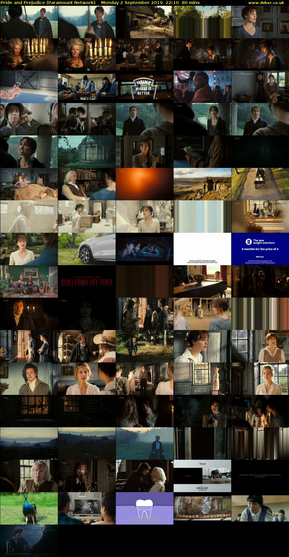Pride and Prejudice (Paramount Network) Monday 2 September 2019 22:10 - 23:30
