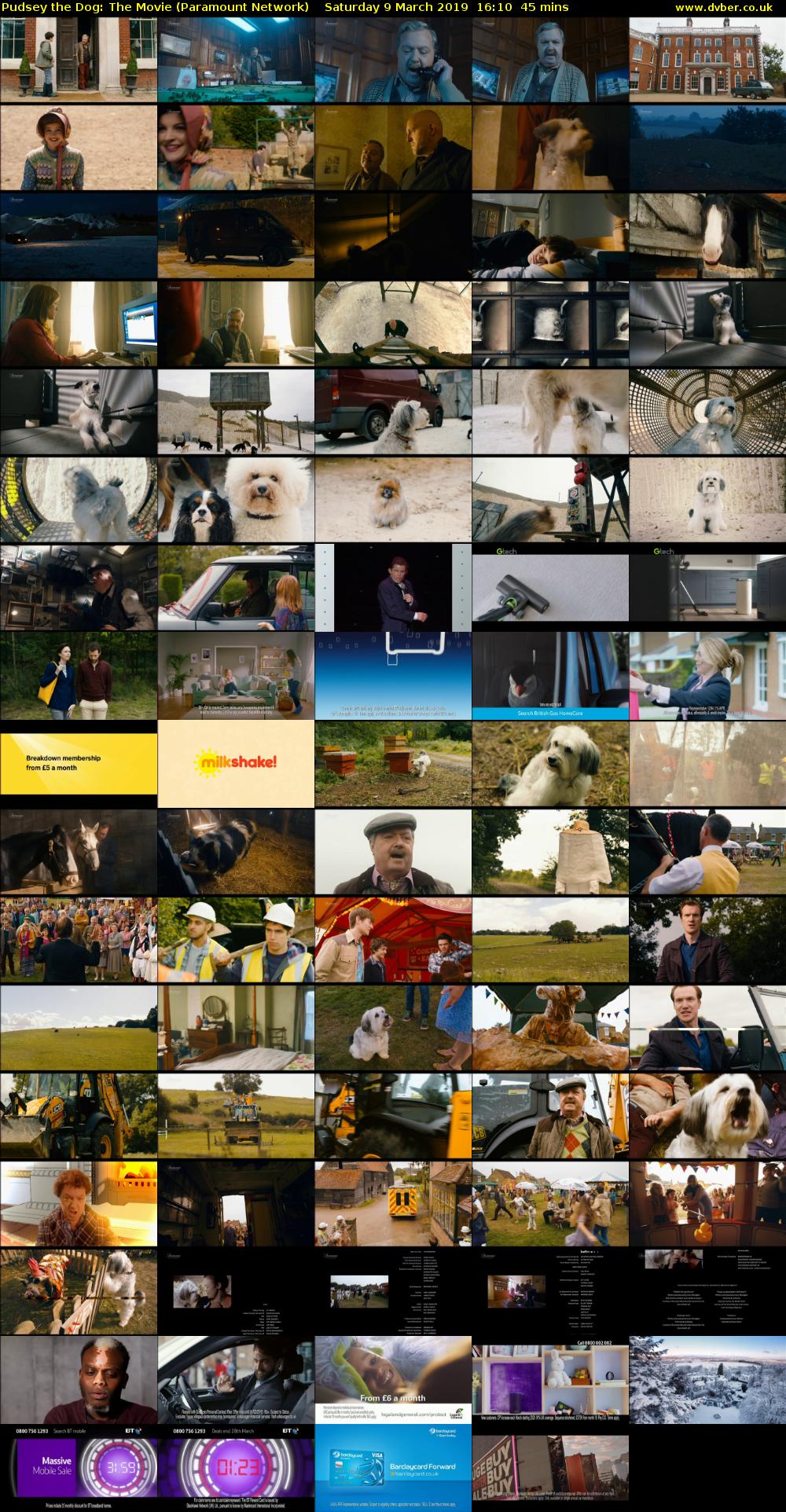 Pudsey the Dog: The Movie (Paramount Network) Saturday 9 March 2019 16:10 - 16:55