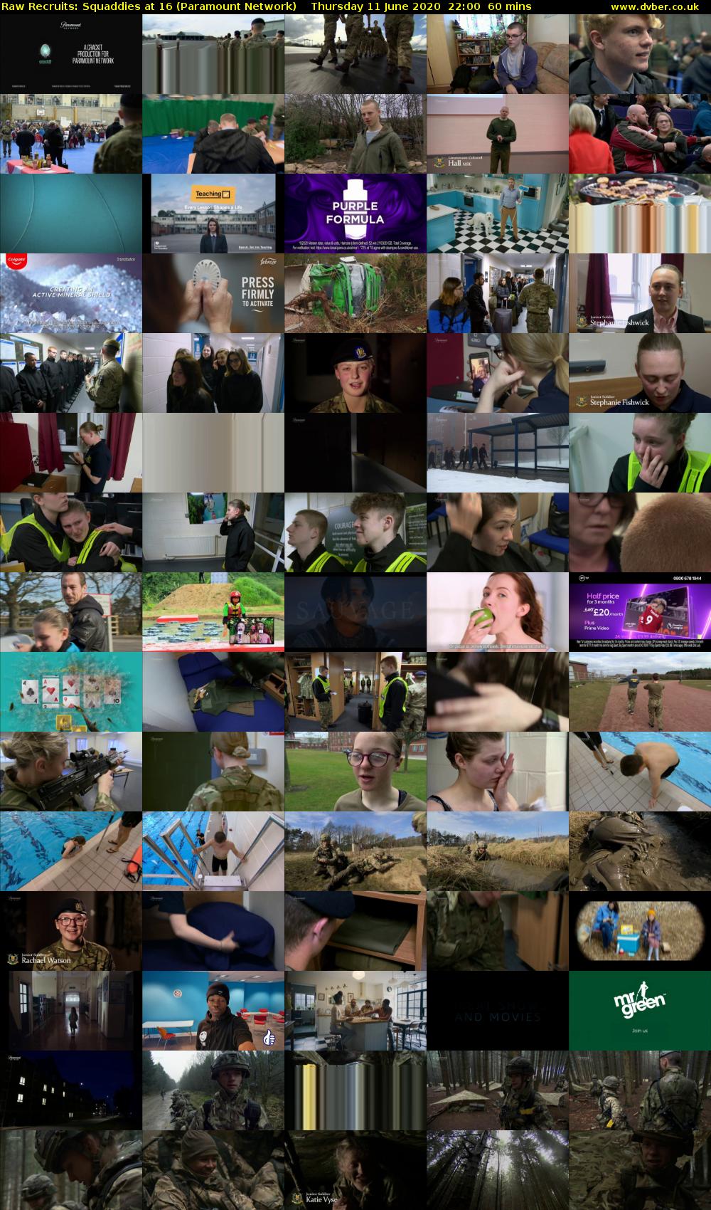 Raw Recruits: Squaddies at 16 (Paramount Network) Thursday 11 June 2020 22:00 - 23:00