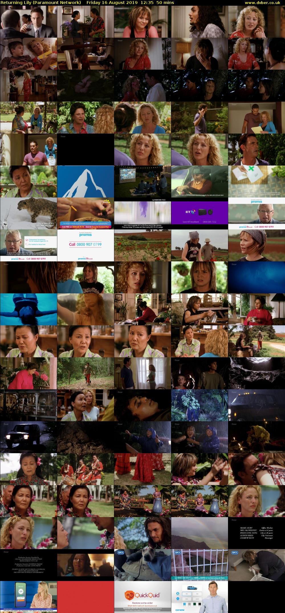 Returning Lily (Paramount Network) Friday 16 August 2019 12:35 - 13:25