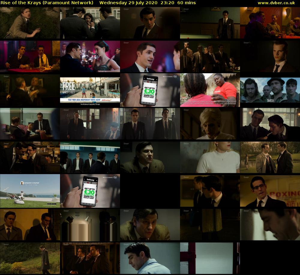 Rise of the Krays (Paramount Network) Wednesday 29 July 2020 23:20 - 00:20