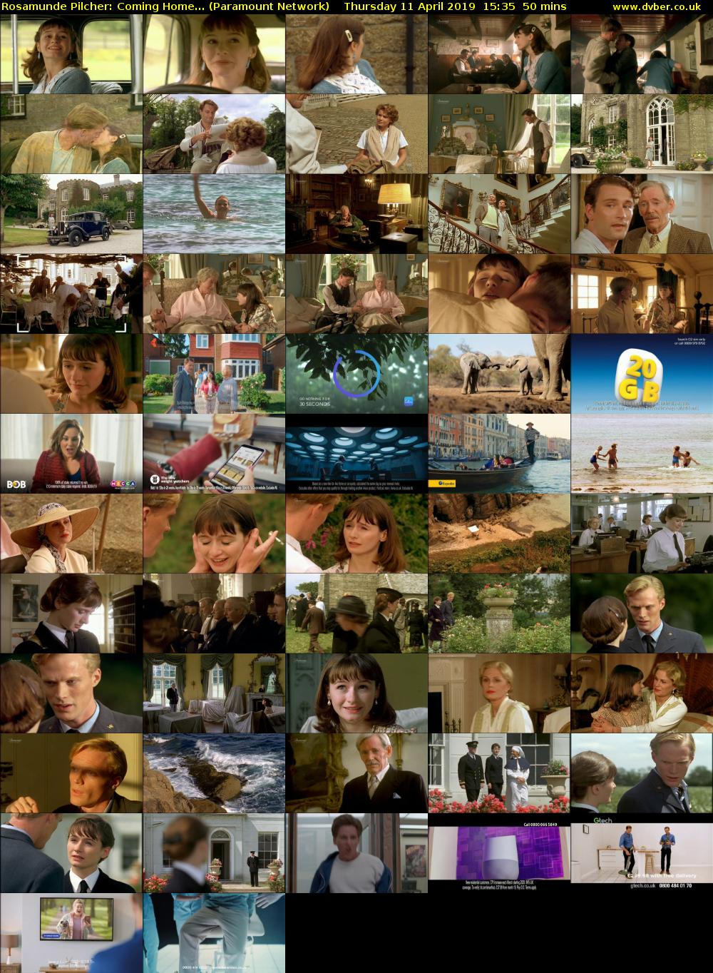 Rosamunde Pilcher: Coming Home... (Paramount Network) Thursday 11 April 2019 15:35 - 16:25