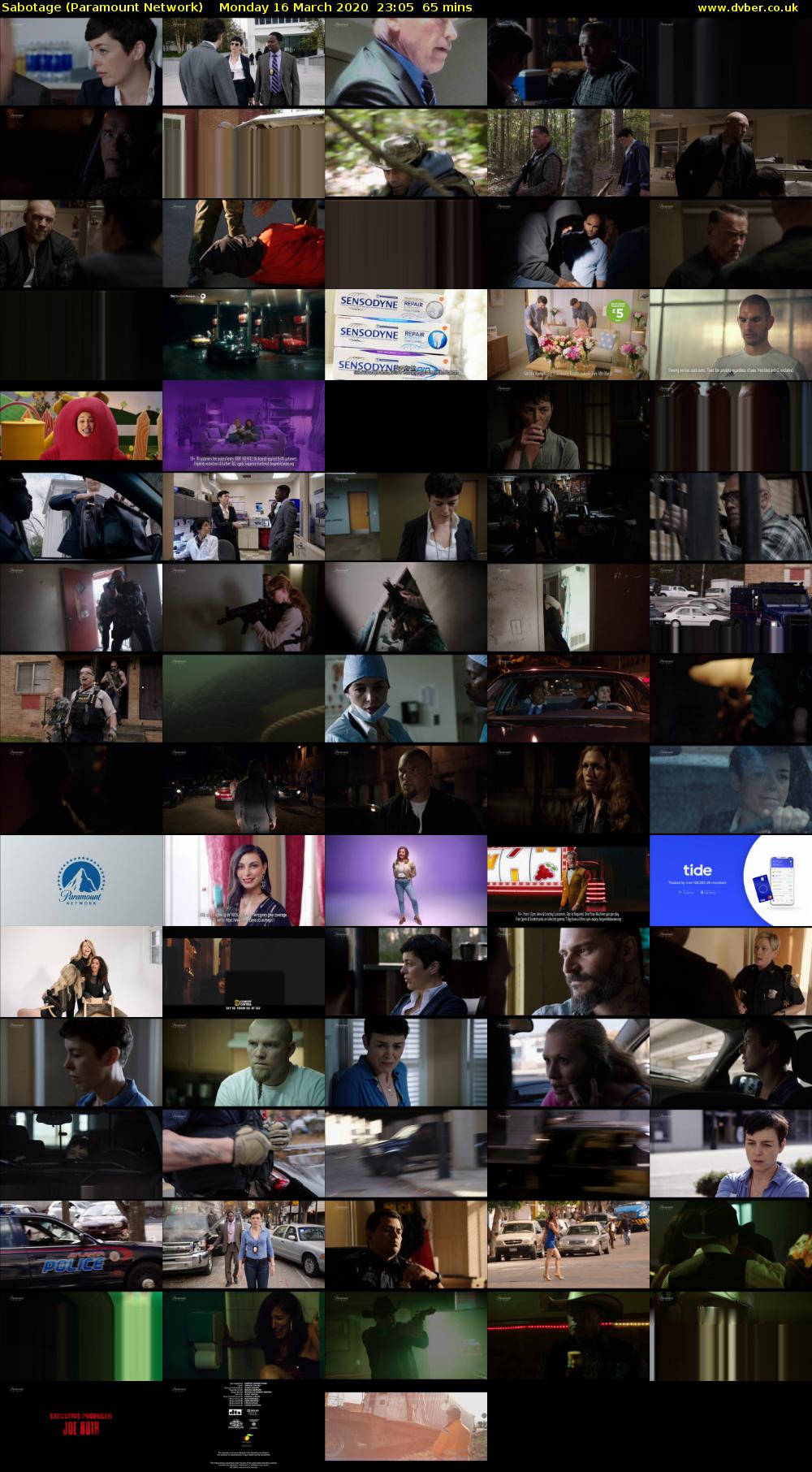 Sabotage (Paramount Network) Monday 16 March 2020 23:05 - 00:10