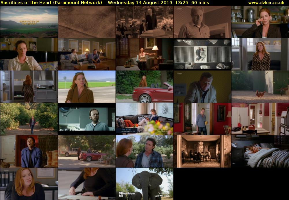 Sacrifices of the Heart (Paramount Network) Wednesday 14 August 2019 13:25 - 14:25