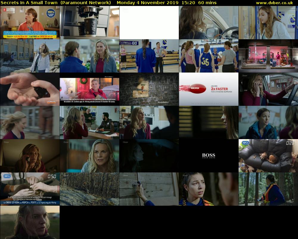 Secrets In A Small Town  (Paramount Network) Monday 4 November 2019 15:20 - 16:20