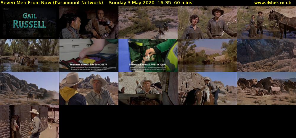 Seven Men From Now (Paramount Network) Sunday 3 May 2020 16:35 - 17:35