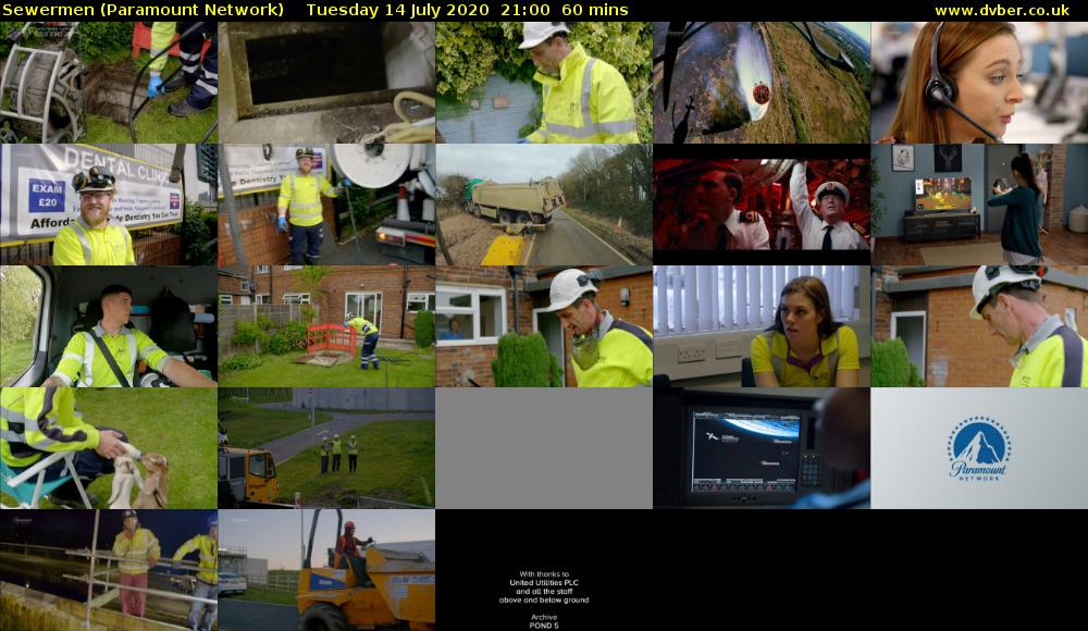 Sewermen (Paramount Network) Tuesday 14 July 2020 21:00 - 22:00