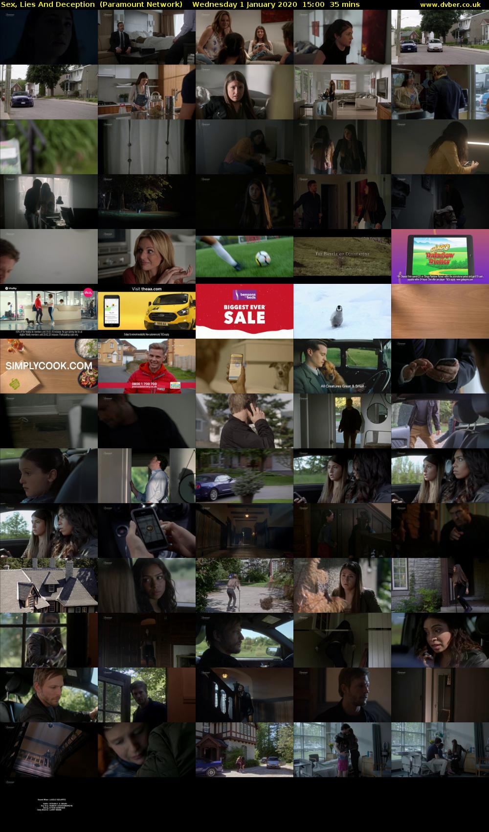 Sex, Lies And Deception  (Paramount Network) Wednesday 1 January 2020 15:00 - 15:35