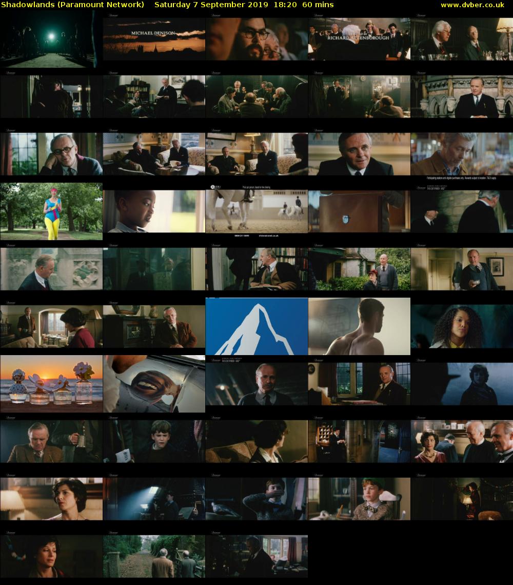 Shadowlands (Paramount Network) Saturday 7 September 2019 18:20 - 19:20