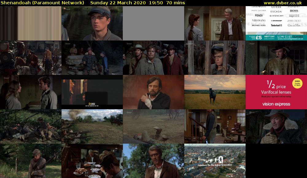 Shenandoah (Paramount Network) Sunday 22 March 2020 19:50 - 21:00