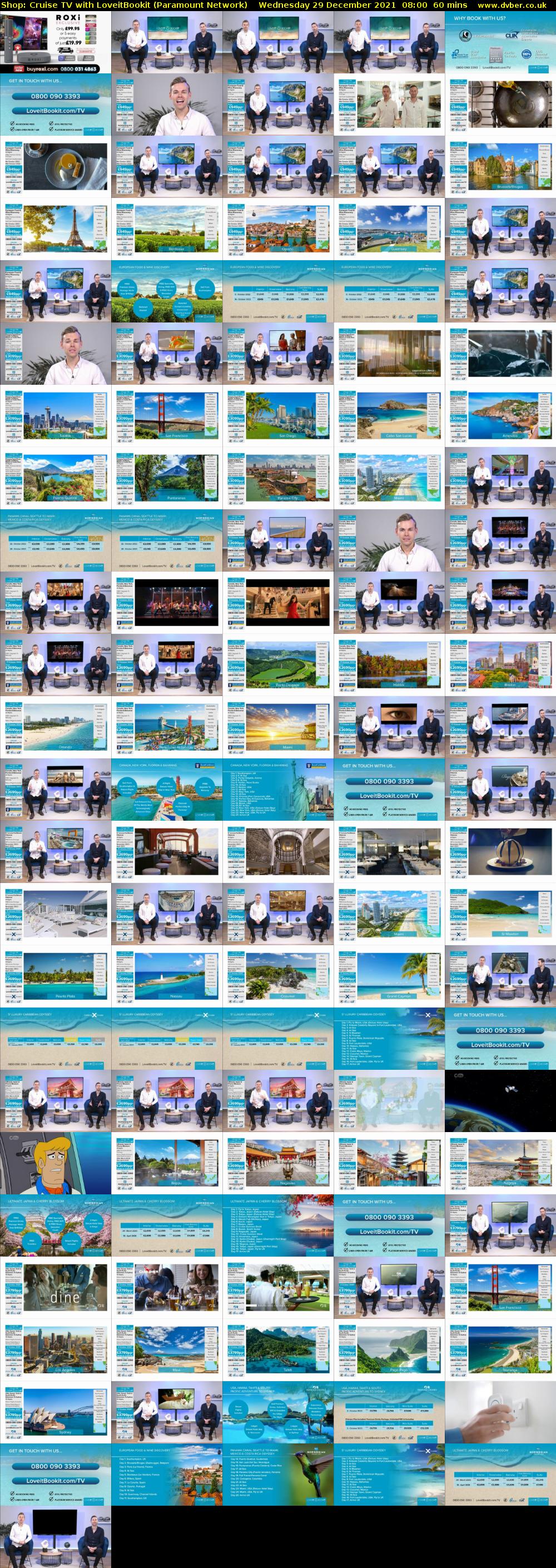 Shop: Cruise TV with LoveitBookit (Paramount Network) Wednesday 29 December 2021 08:00 - 09:00
