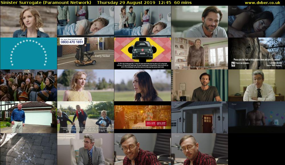 Sinister Surrogate (Paramount Network) Thursday 29 August 2019 12:45 - 13:45