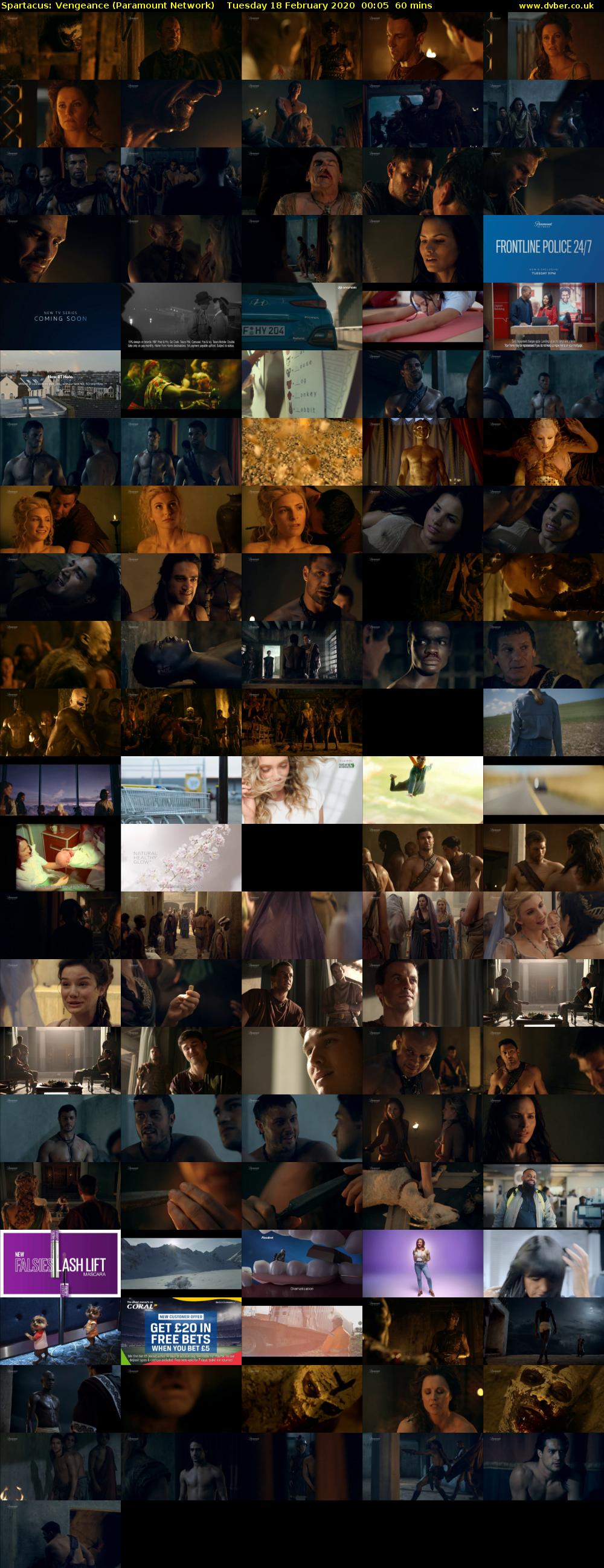 Spartacus: Vengeance (Paramount Network) Tuesday 18 February 2020 00:05 - 01:05