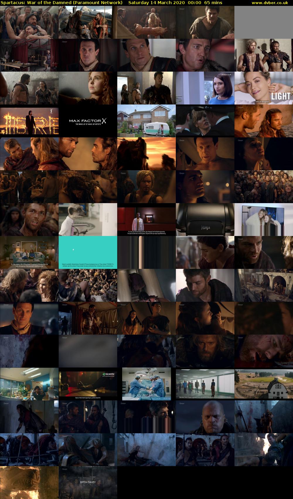 Spartacus: War of the Damned (Paramount Network) Saturday 14 March 2020 00:00 - 01:05