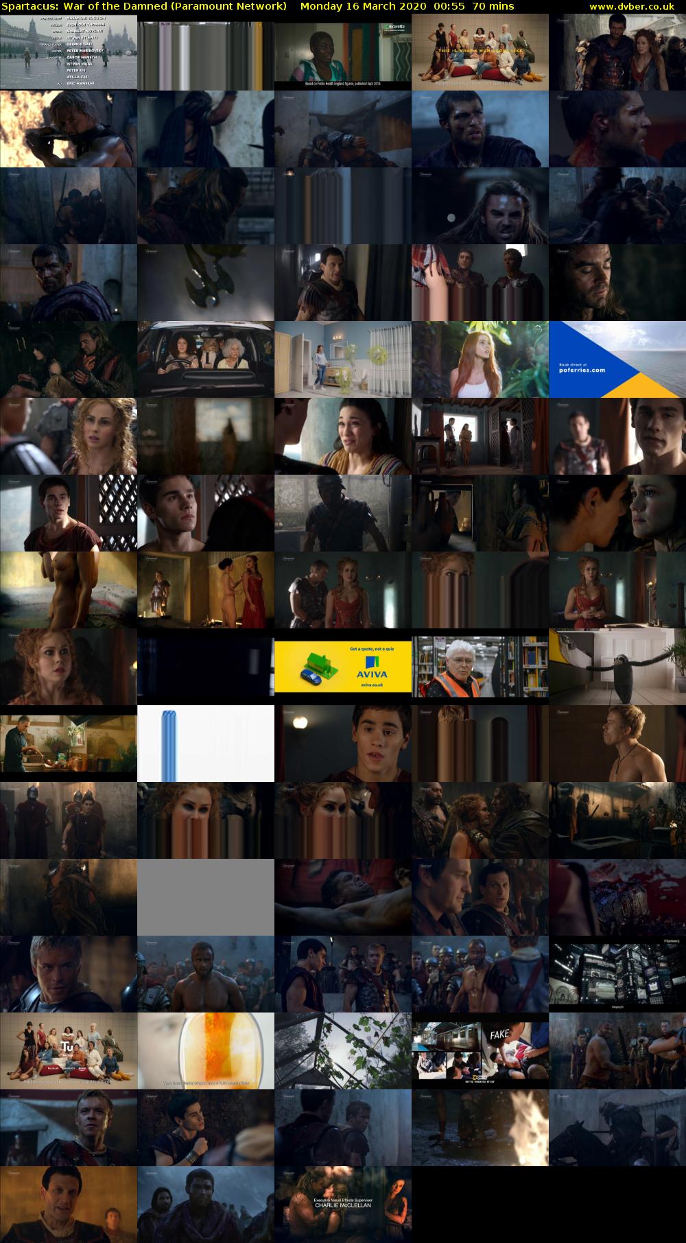 Spartacus: War of the Damned (Paramount Network) Monday 16 March 2020 00:55 - 02:05