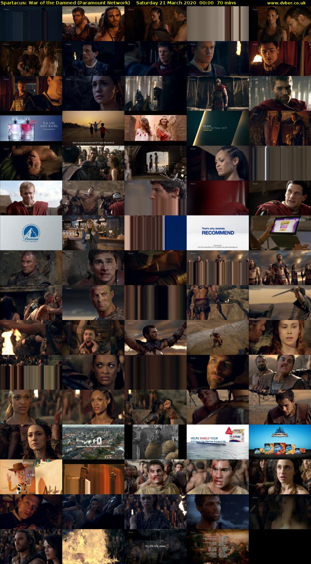 Spartacus: War of the Damned (Paramount Network) Saturday 21 March 2020 00:00 - 01:10