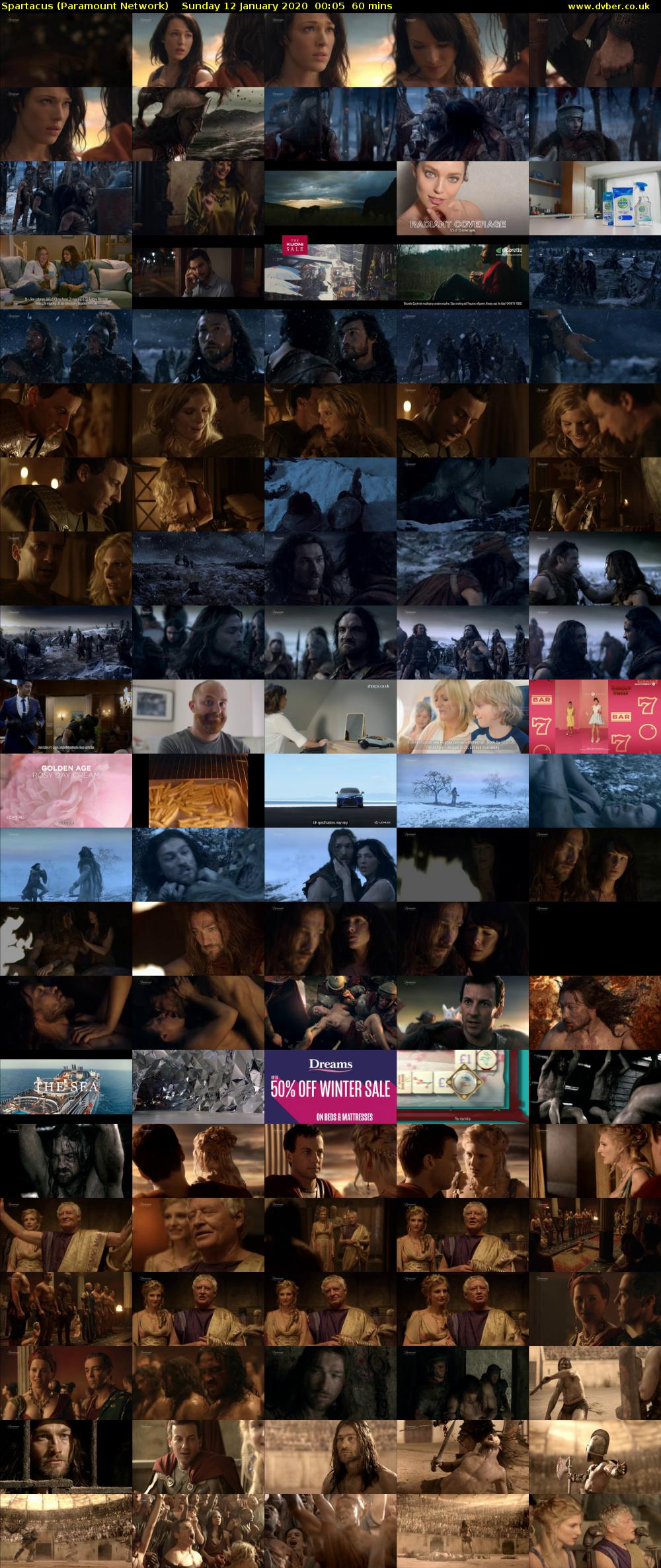 Spartacus (Paramount Network) Sunday 12 January 2020 00:05 - 01:05