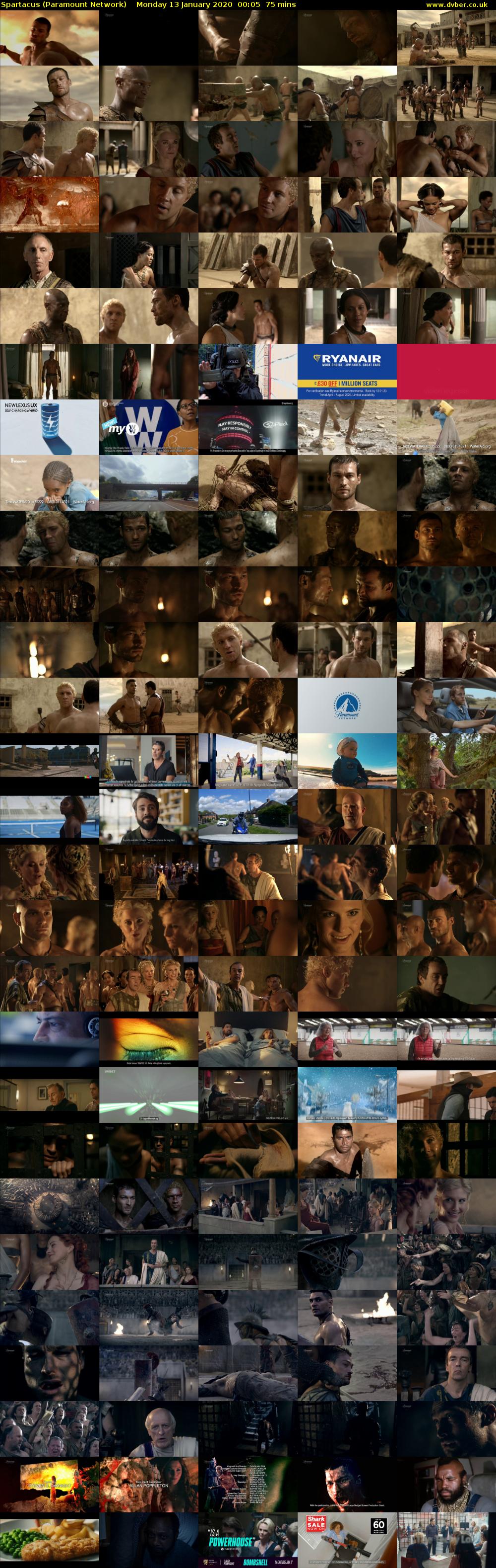 Spartacus (Paramount Network) Monday 13 January 2020 00:05 - 01:20