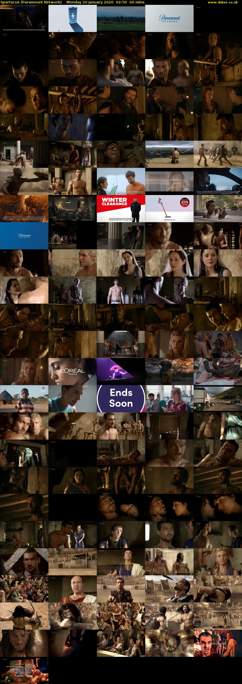 Spartacus (Paramount Network) Monday 20 January 2020 02:50 - 03:50