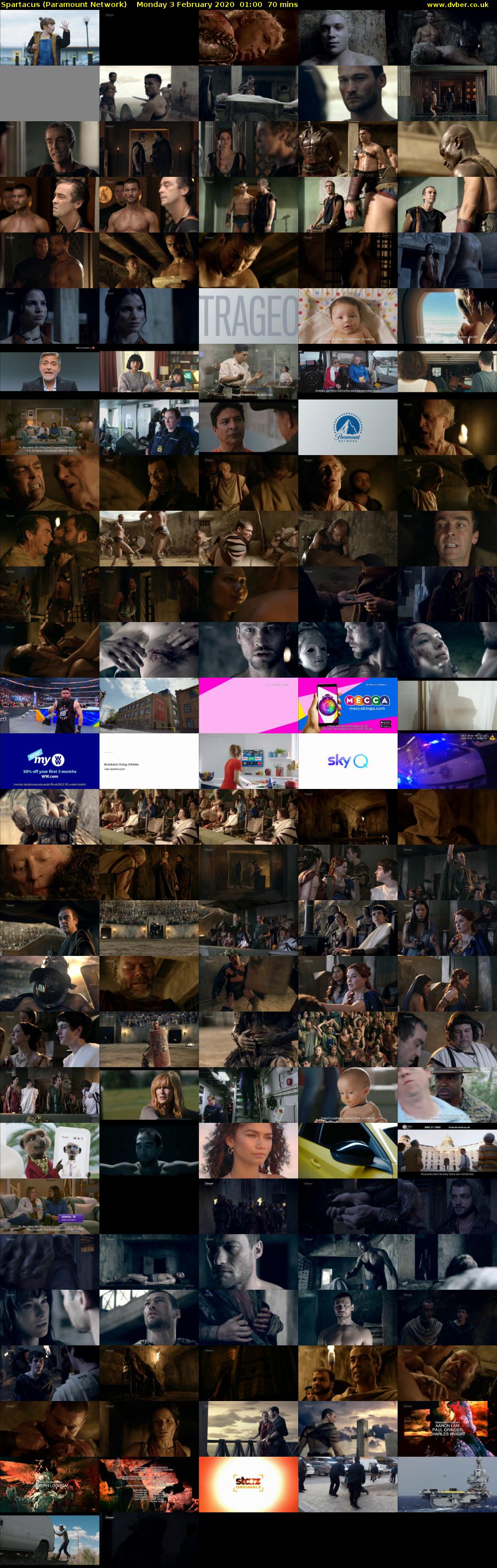 Spartacus (Paramount Network) Monday 3 February 2020 01:00 - 02:10