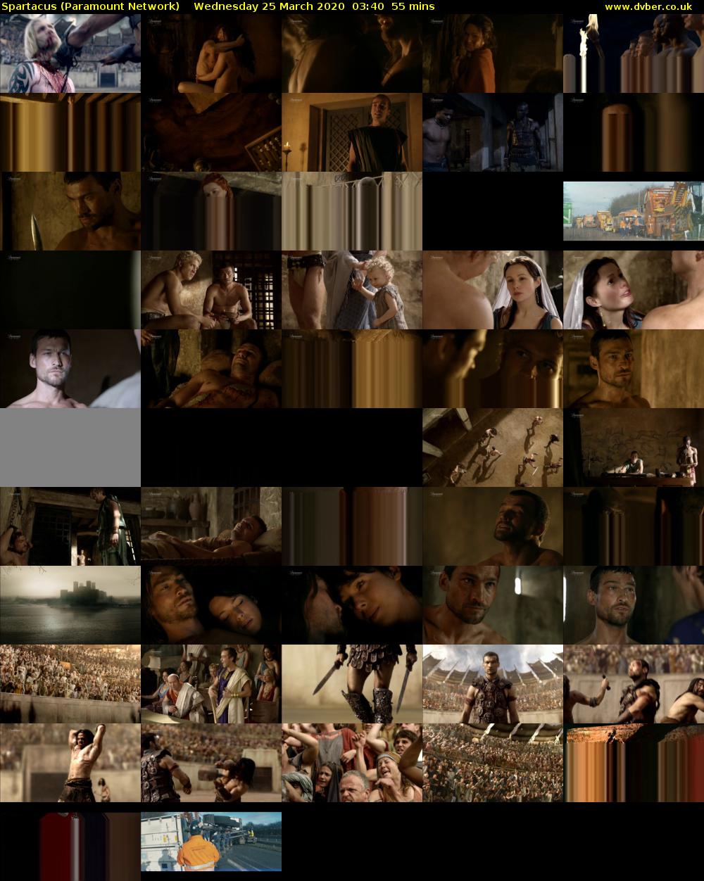 Spartacus (Paramount Network) Wednesday 25 March 2020 03:40 - 04:35