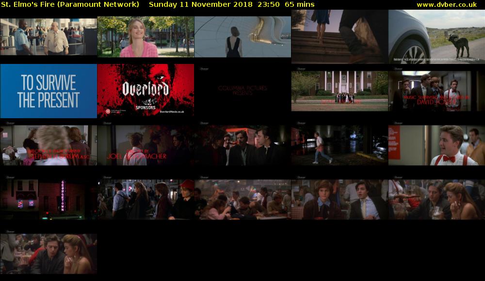 St. Elmo's Fire (Paramount Network) Sunday 11 November 2018 23:50 - 00:55