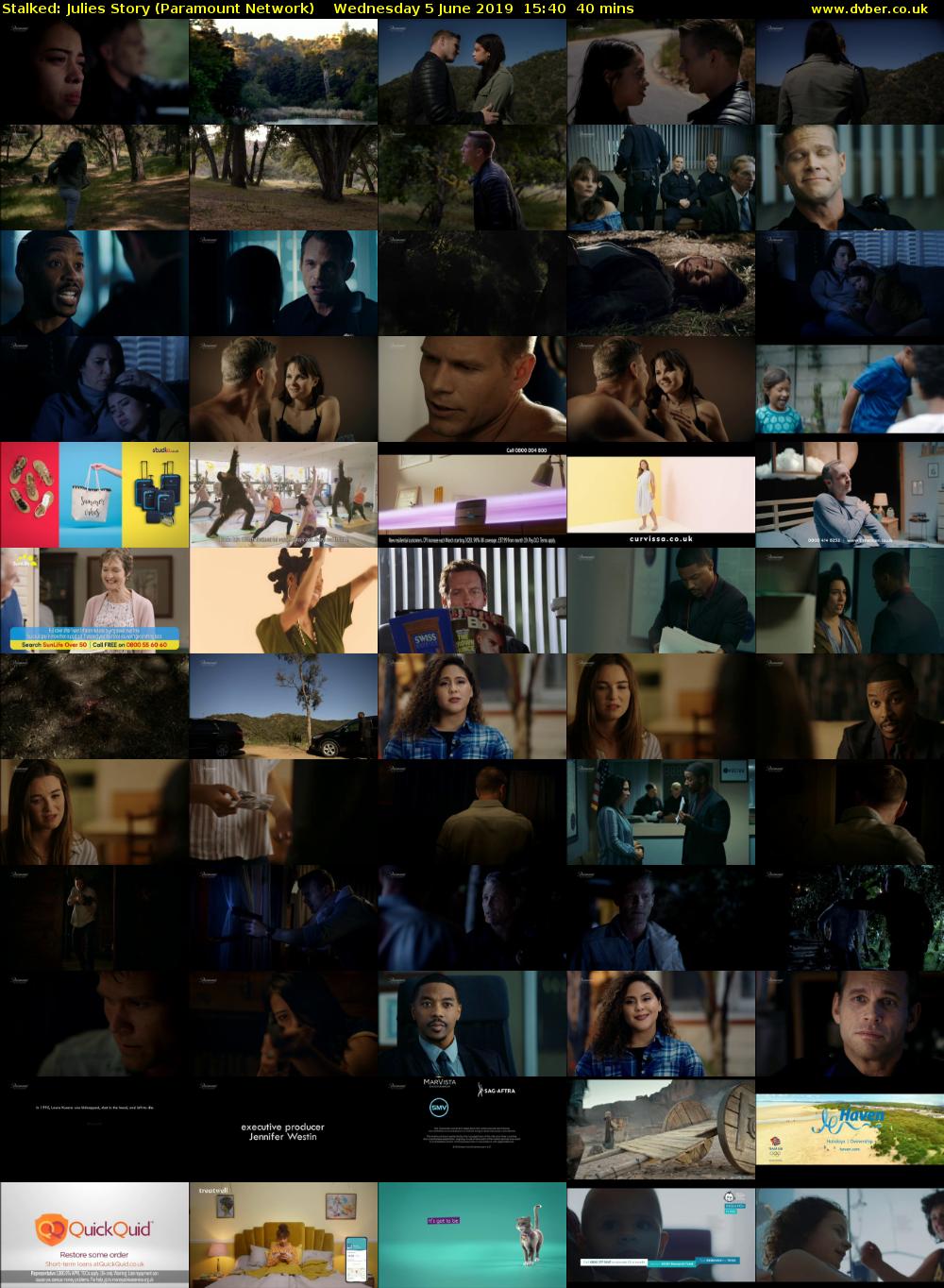 Stalked: Julies Story (Paramount Network) Wednesday 5 June 2019 15:40 - 16:20