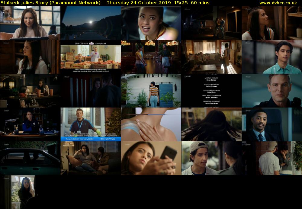 Stalked: Julies Story (Paramount Network) Thursday 24 October 2019 15:25 - 16:25
