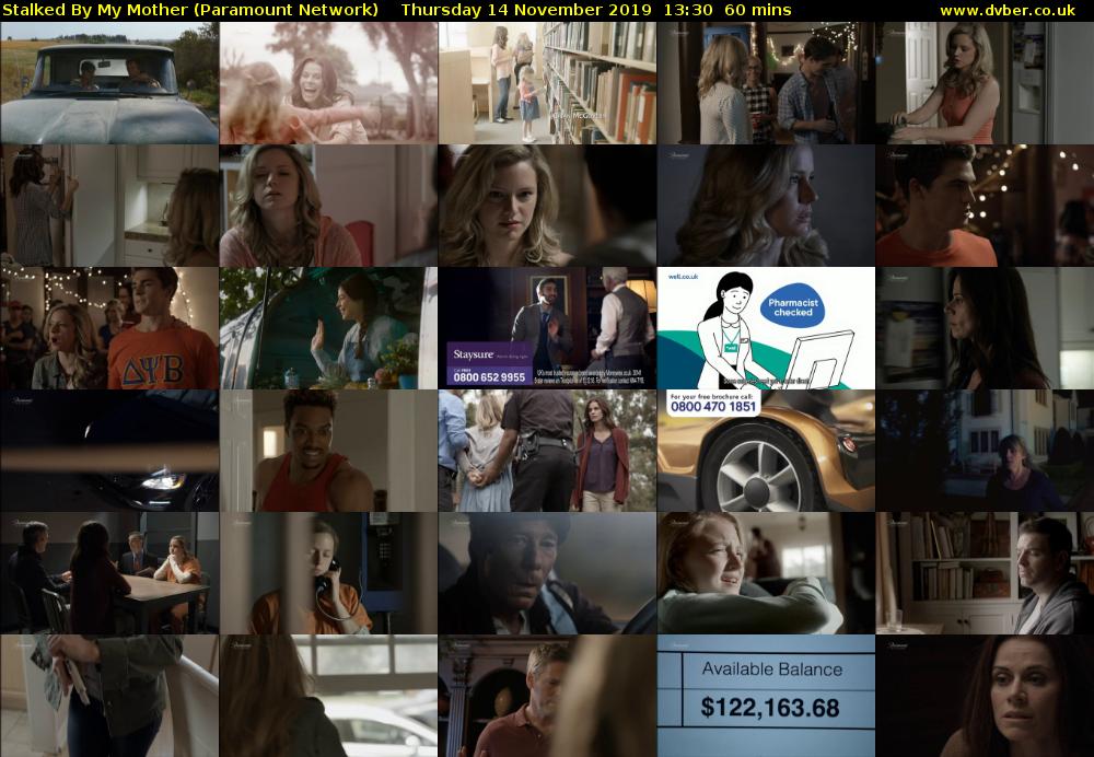 Stalked By My Mother (Paramount Network) Thursday 14 November 2019 13:30 - 14:30