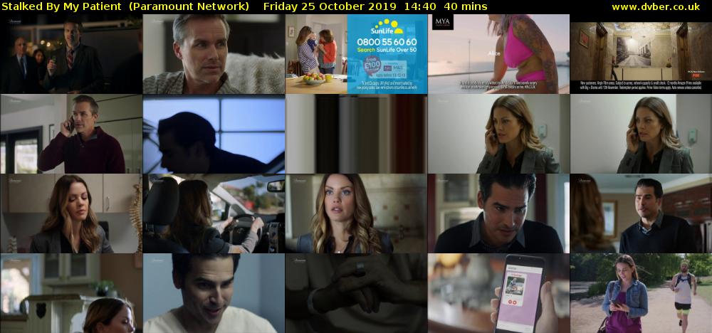 Stalked By My Patient  (Paramount Network) Friday 25 October 2019 14:40 - 15:20