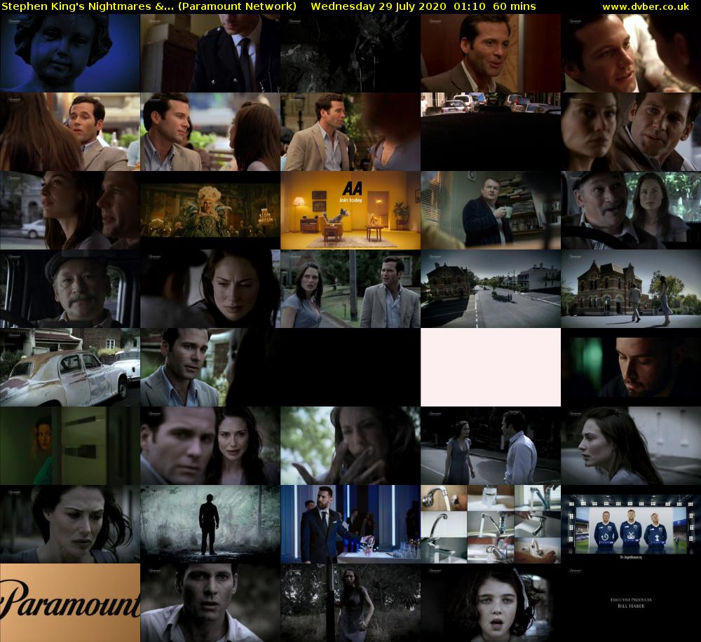 Stephen King's Nightmares &... (Paramount Network) Wednesday 29 July 2020 01:10 - 02:10
