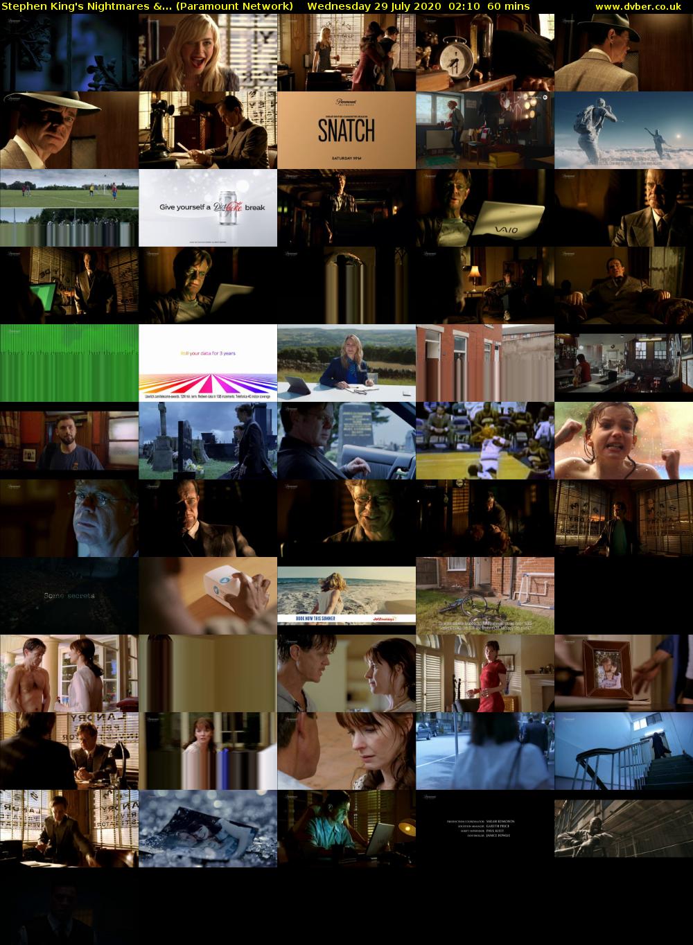 Stephen King's Nightmares &... (Paramount Network) Wednesday 29 July 2020 02:10 - 03:10