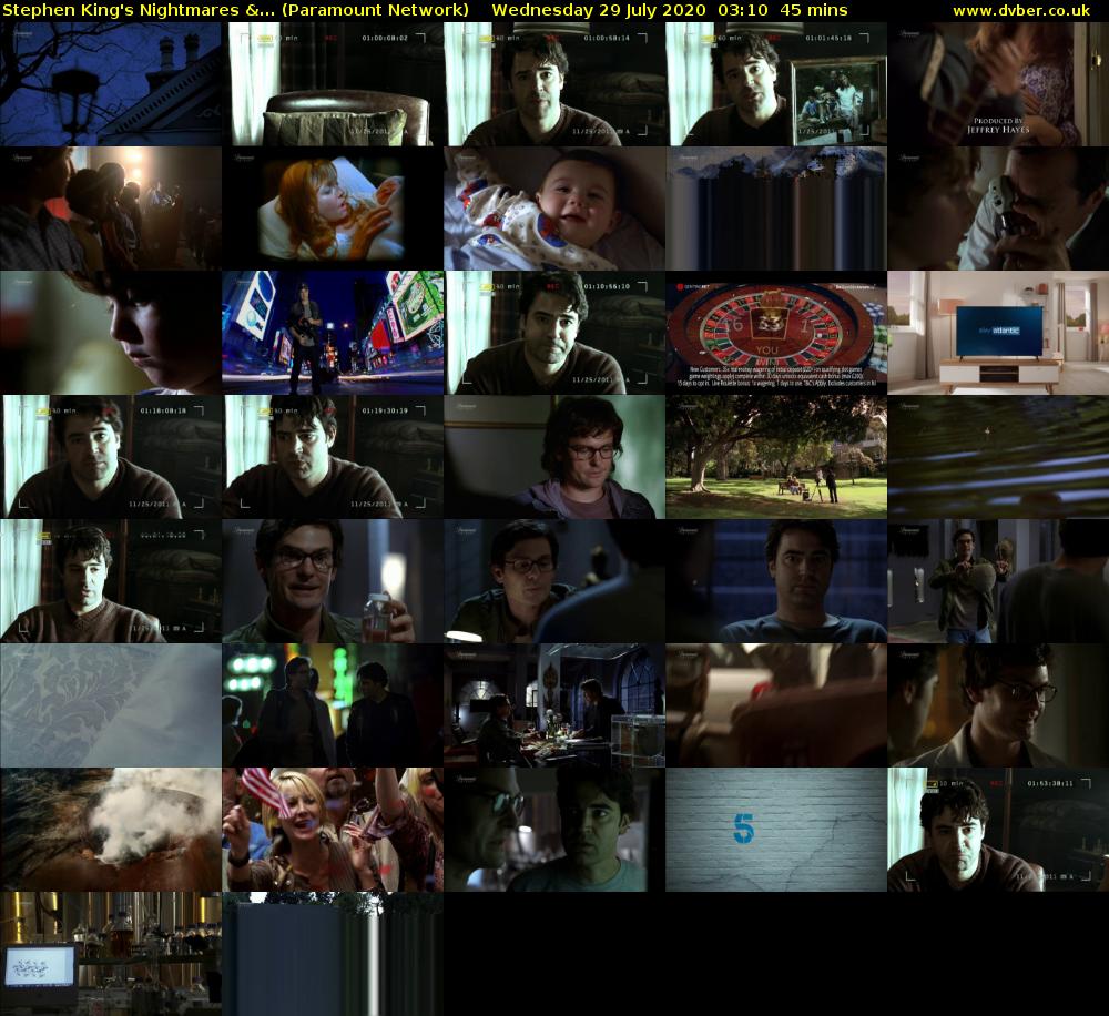 Stephen King's Nightmares &... (Paramount Network) Wednesday 29 July 2020 03:10 - 03:55