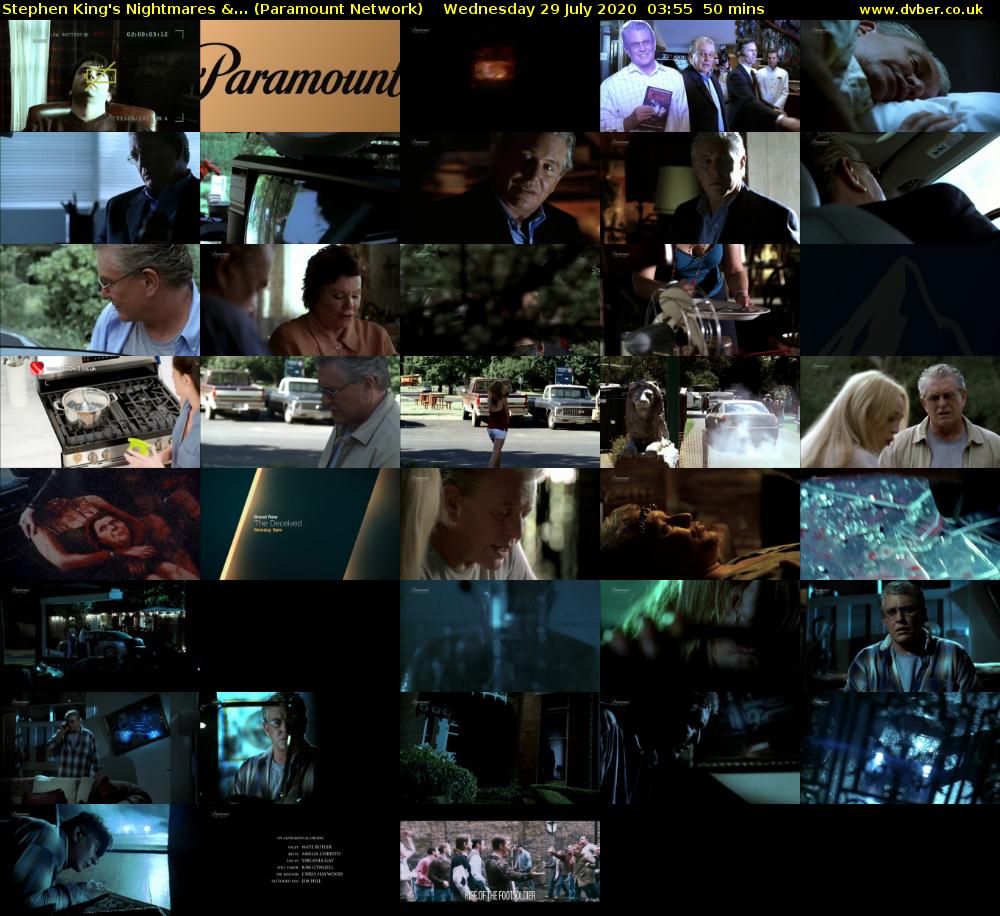 Stephen King's Nightmares &... (Paramount Network) Wednesday 29 July 2020 03:55 - 04:45