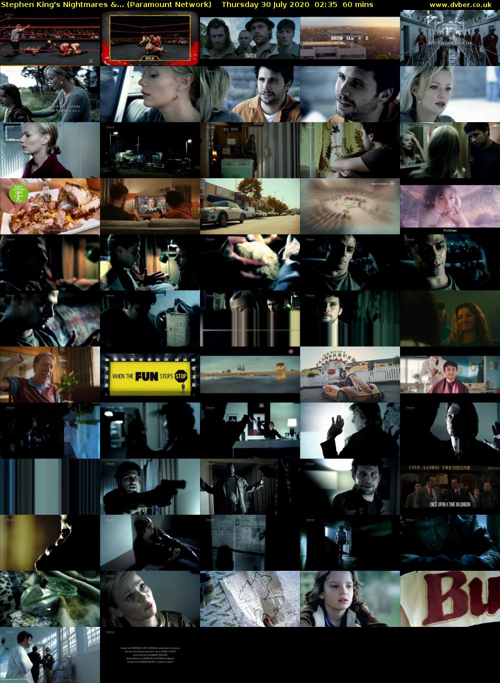 Stephen King's Nightmares &... (Paramount Network) Thursday 30 July 2020 02:35 - 03:35