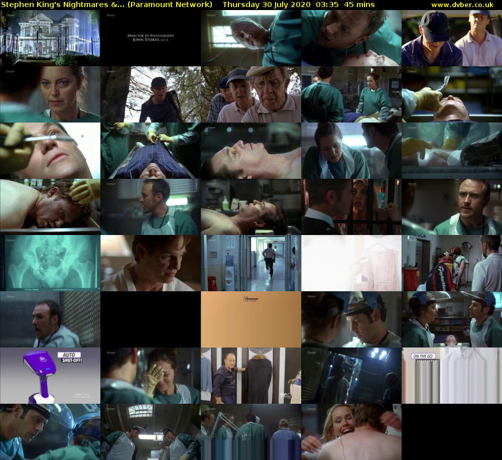 Stephen King's Nightmares &... (Paramount Network) Thursday 30 July 2020 03:35 - 04:20