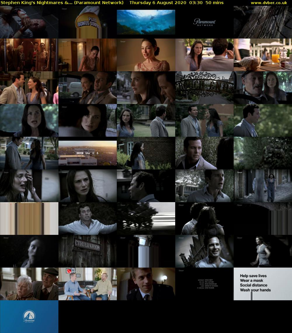 Stephen King's Nightmares &... (Paramount Network) Thursday 6 August 2020 03:30 - 04:20