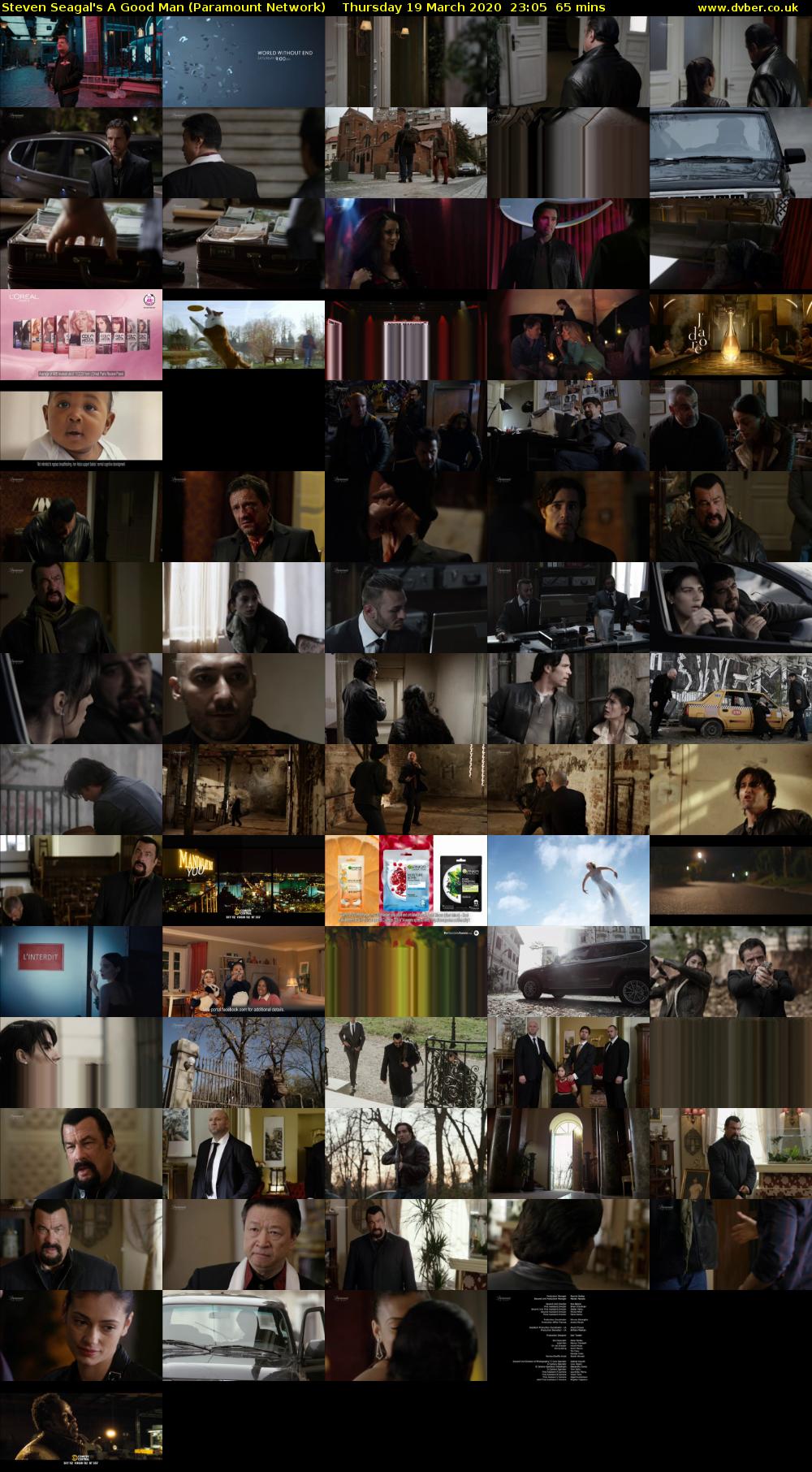 Steven Seagal's A Good Man (Paramount Network) Thursday 19 March 2020 23:05 - 00:10