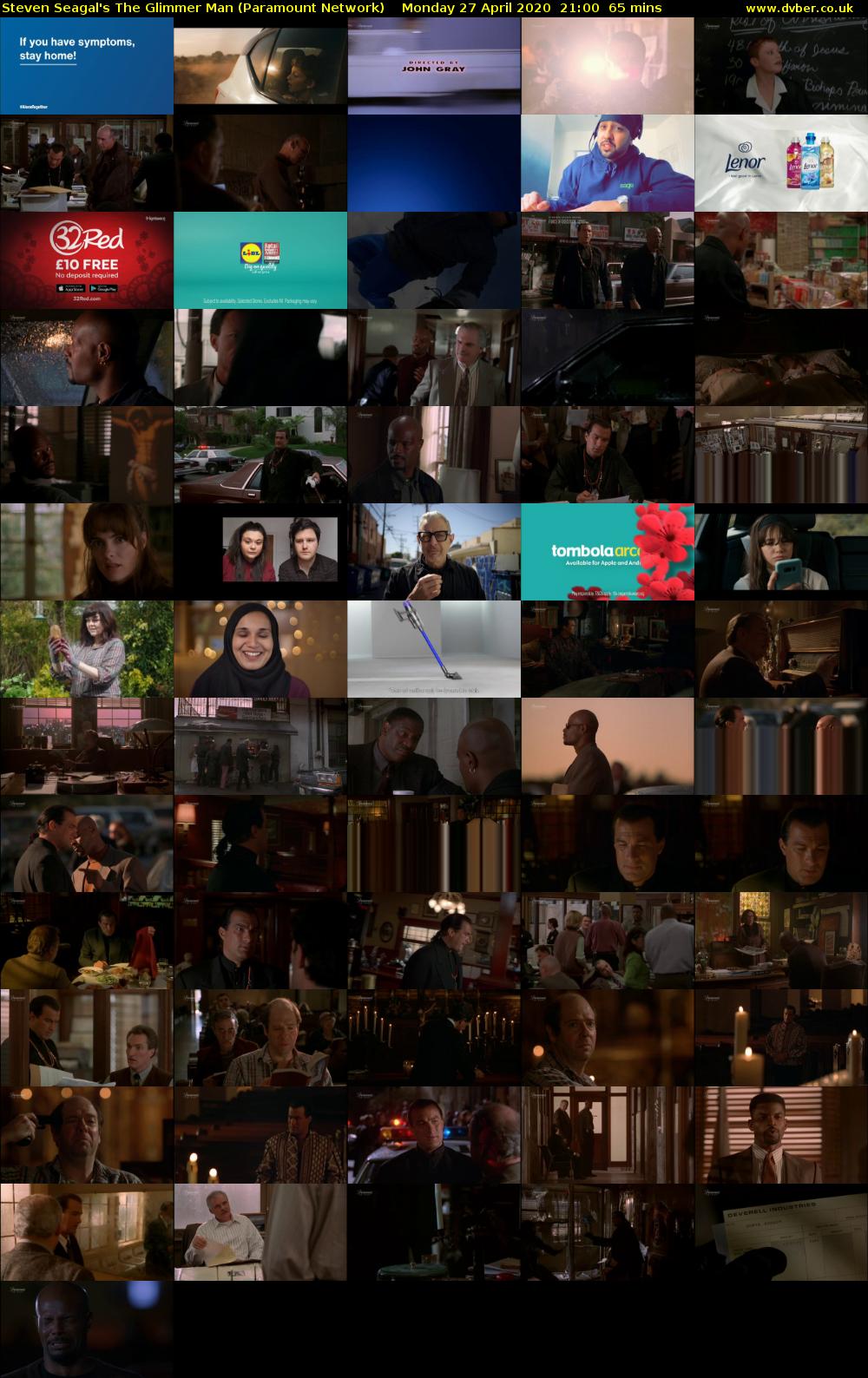 Steven Seagal's The Glimmer Man (Paramount Network) Monday 27 April 2020 21:00 - 22:05