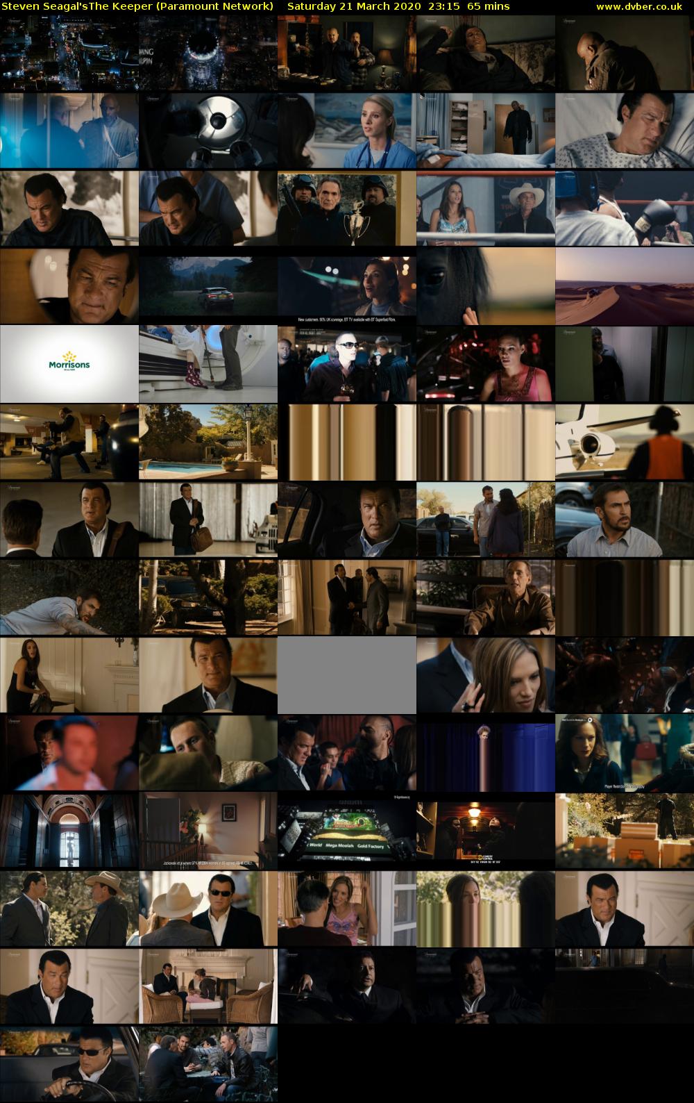 Steven Seagal'sThe Keeper (Paramount Network) Saturday 21 March 2020 23:15 - 00:20