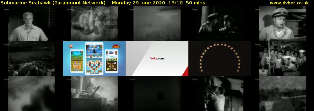Submarine Seahawk (Paramount Network) Monday 29 June 2020 13:10 - 14:00