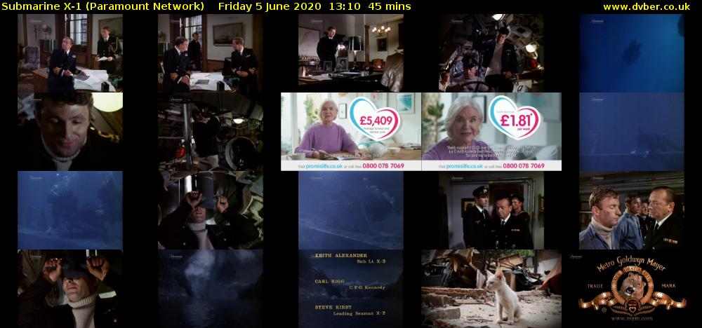 Submarine X-1 (Paramount Network) Friday 5 June 2020 13:10 - 13:55